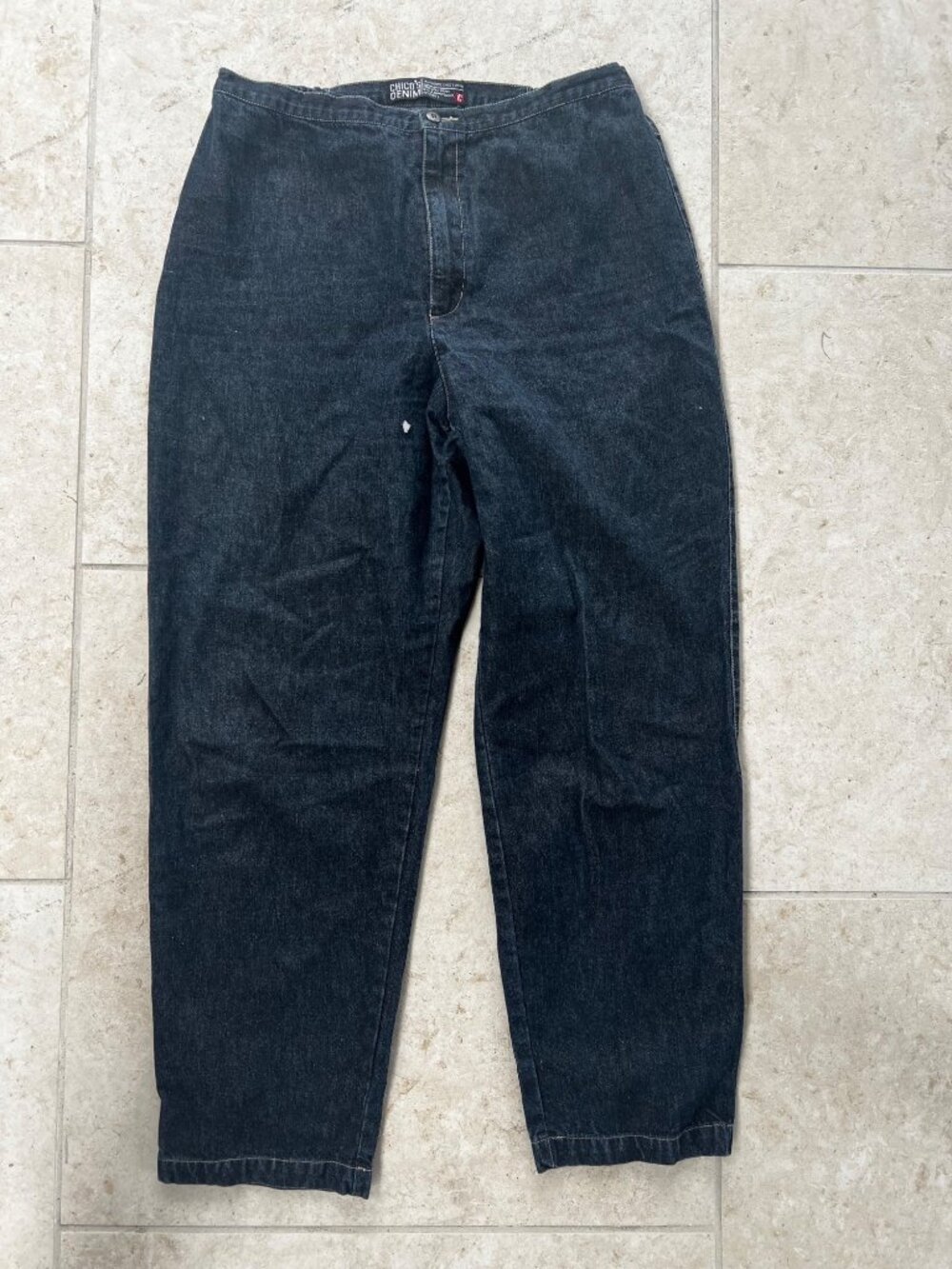 Womens Chico's Denim Wide Leg Stretchy waste size LARGE